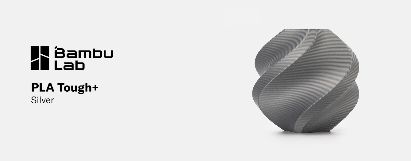 Bambu Lab PLA Tough+ Silver - 1kg | Dynamism